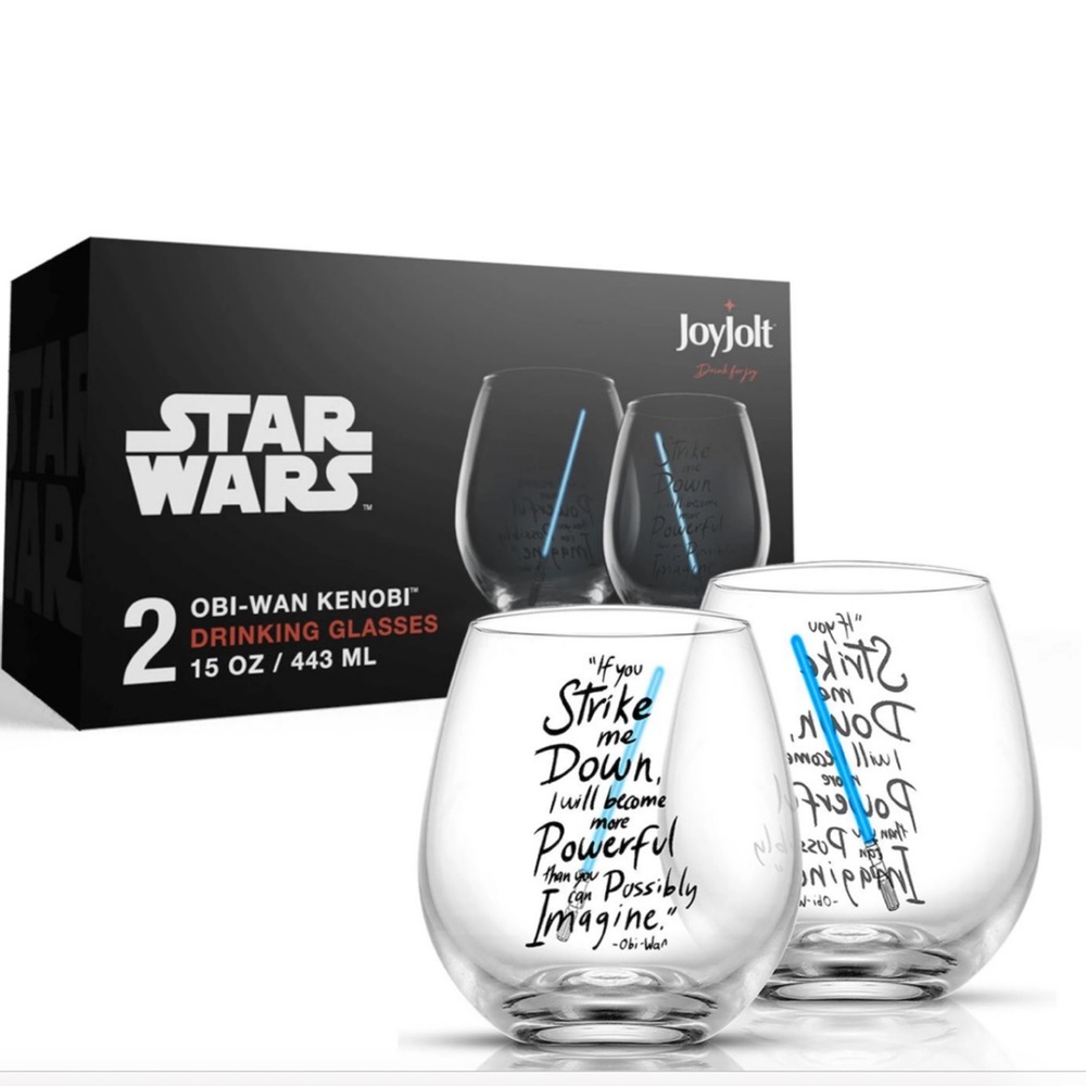 NIB STAR WARS Drinking Glasses OBI-WAN KENOBI